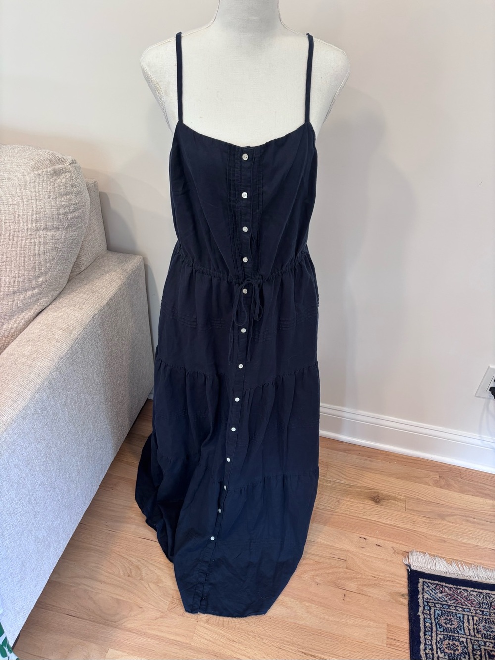 J. Mclaughlin linen and cotton Dress In Blue size medium